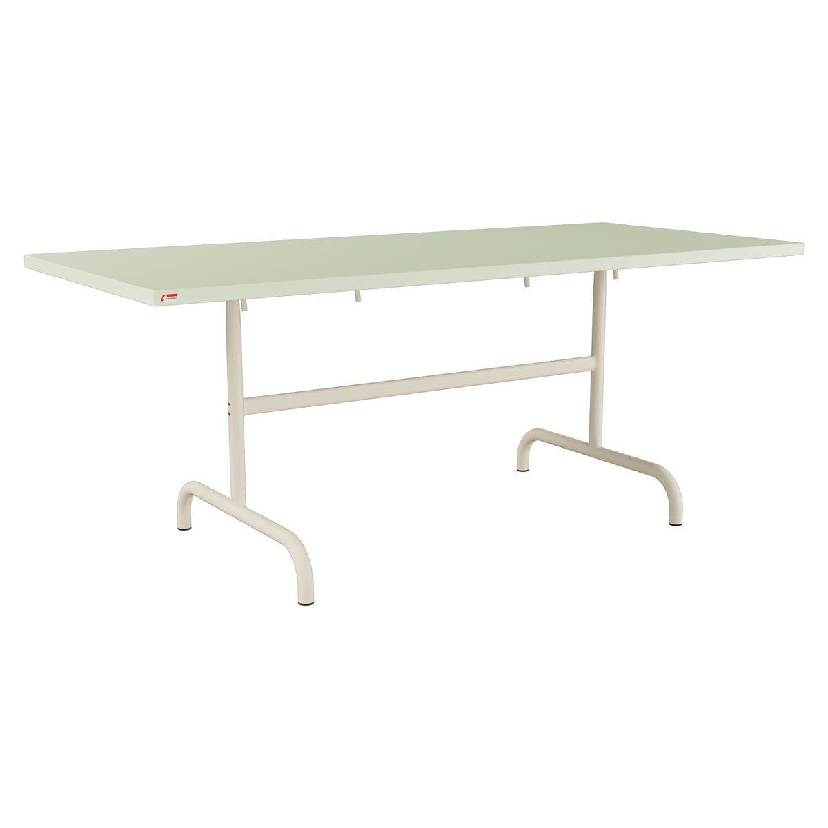 Schaffner Säntis Table repas rabattable 180x80cm – Vert Pastel 64 / Sable Pastel 15