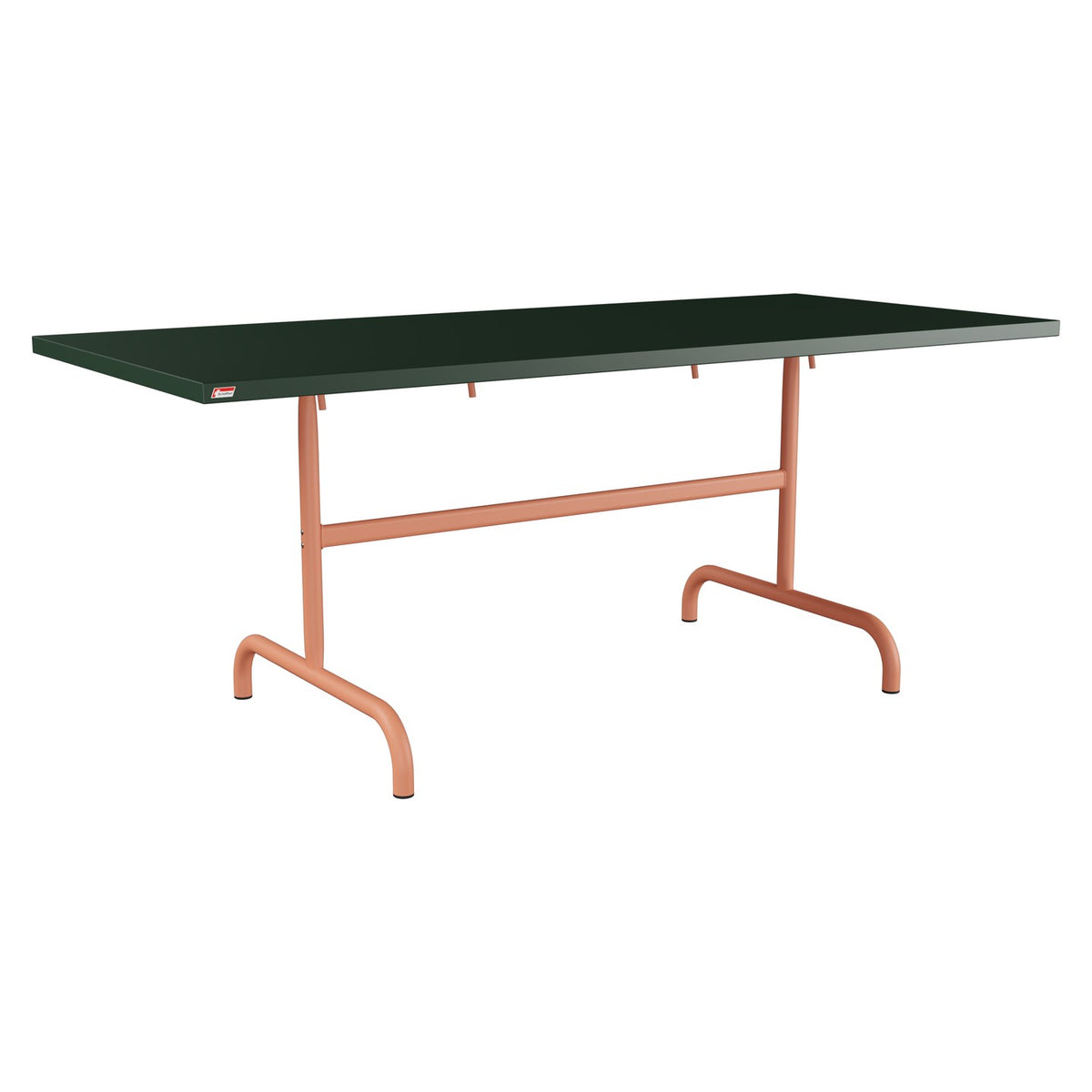 Schaffner Säntis Table repas rabattable 180x80cm – Vert Sapin 66 / Terracotta 84