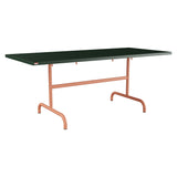 Schaffner Säntis Table repas rabattable 180x80cm – Vert Sapin 66 / Terracotta 84