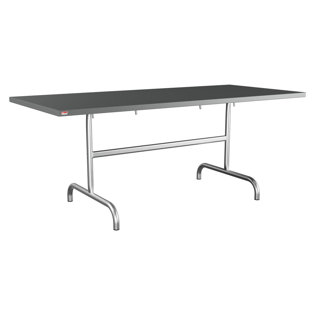 Schaffner Säntis Table repas rabattable 180x80cm – Graphite 73 / Galvanisé à chaud 02