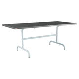 Schaffner Säntis Table repas rabattable 180x80cm – Graphite 73 / Bleu Pastel 51