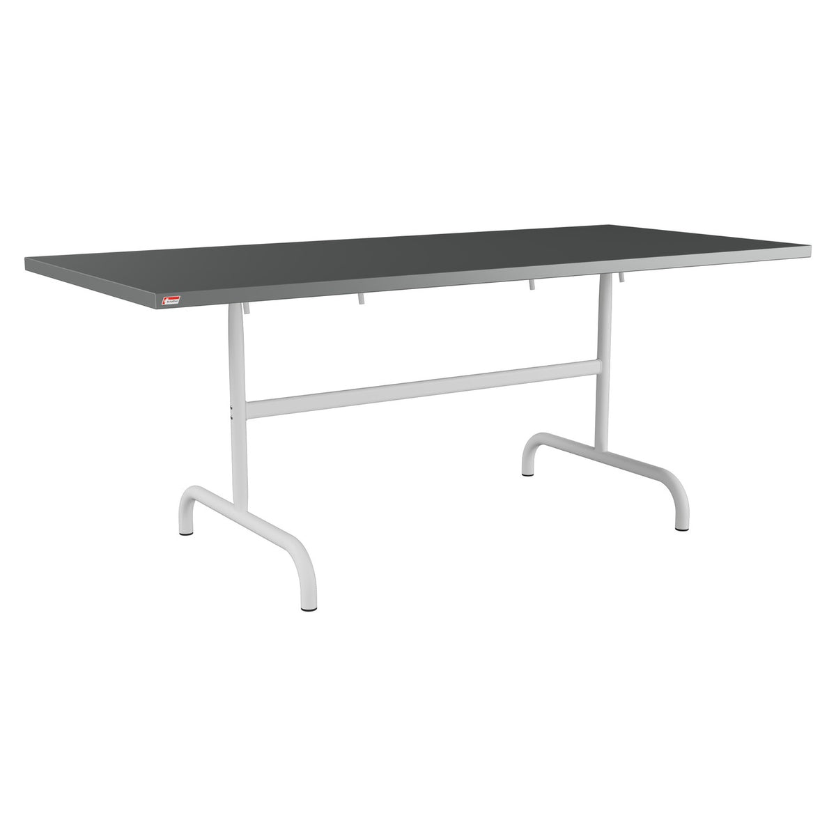 Schaffner Säntis Table repas rabattable 180x80cm – Graphite 73 / Gris Argent 78