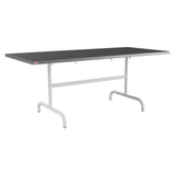 Schaffner Säntis Table repas rabattable 180x80cm – Graphite 73 / Gris Argent 78