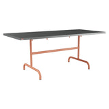 Schaffner Säntis Table repas rabattable 180x80cm – Graphite 73 / Terracotta 84