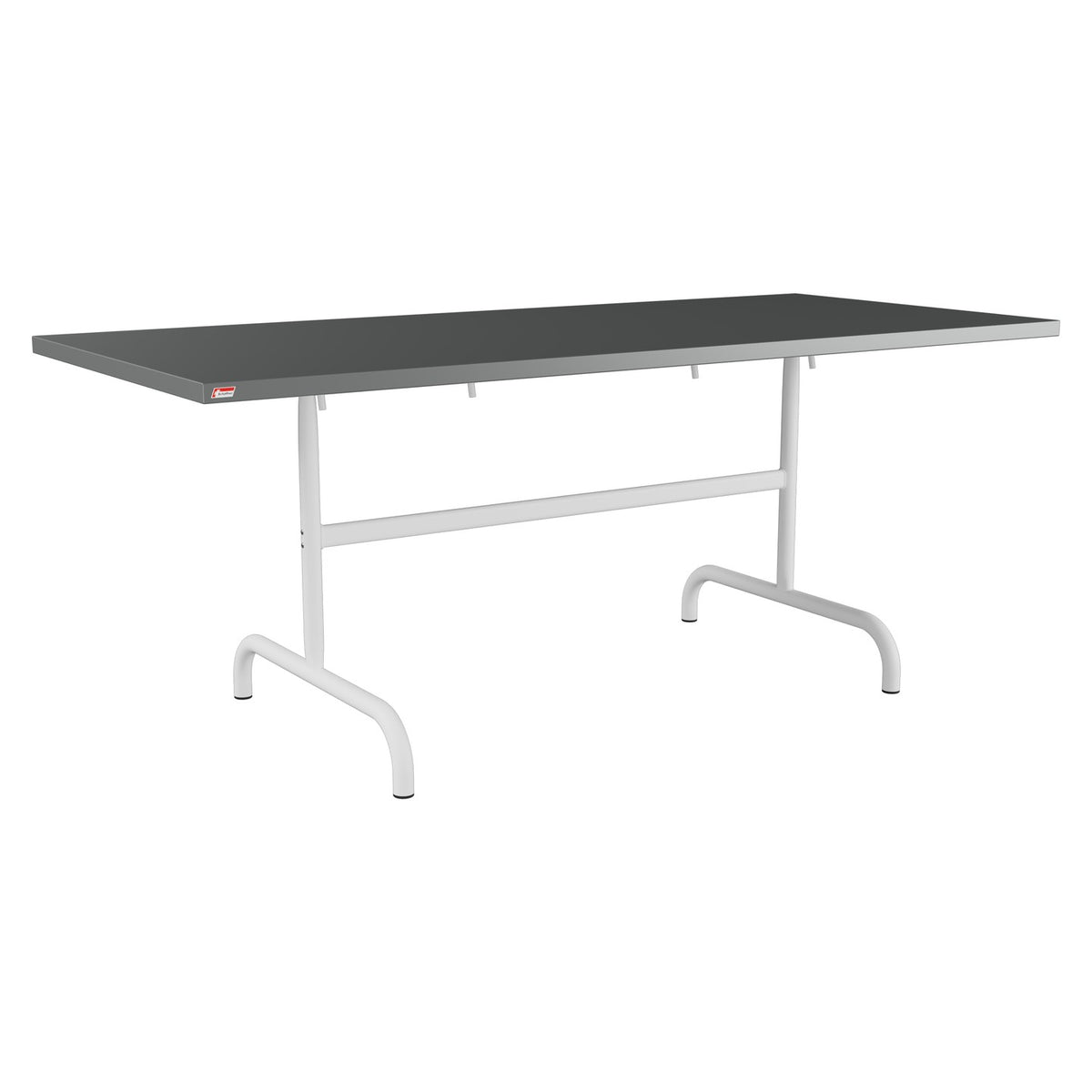 Schaffner Säntis Table repas rabattable 180x80cm – Graphite 73 / Blanc 90