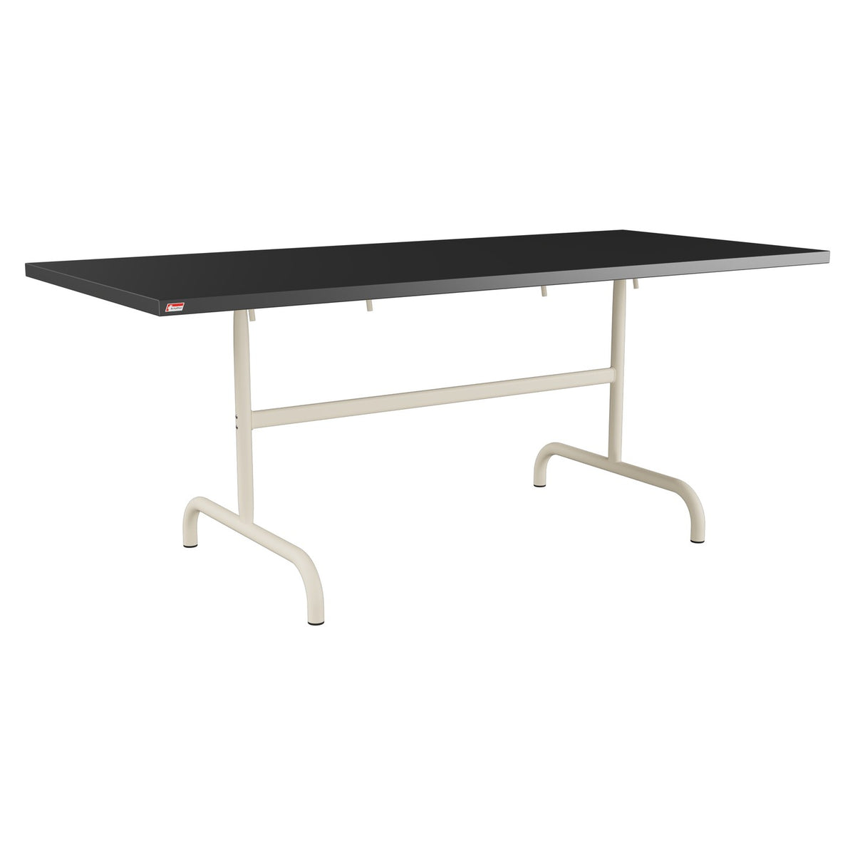 Schaffner Säntis Table repas rabattable 180x80cm – Anthracite 77 / Sable Pastel 15