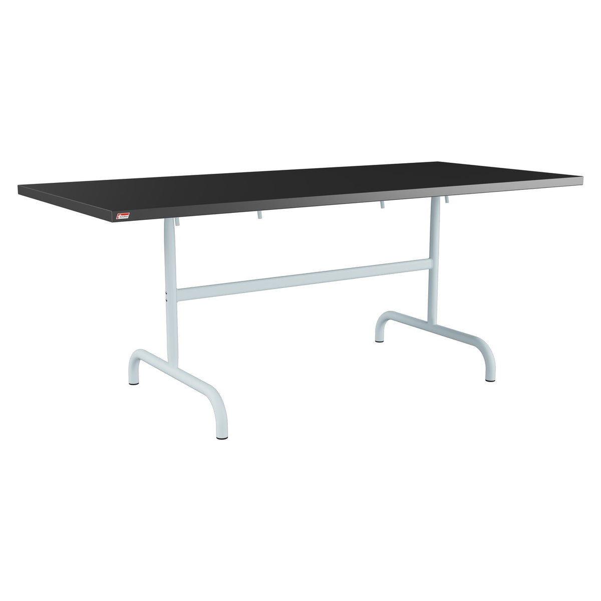 Schaffner Säntis Table repas rabattable 180x80cm – Anthracite 77 / Bleu Pastel 51