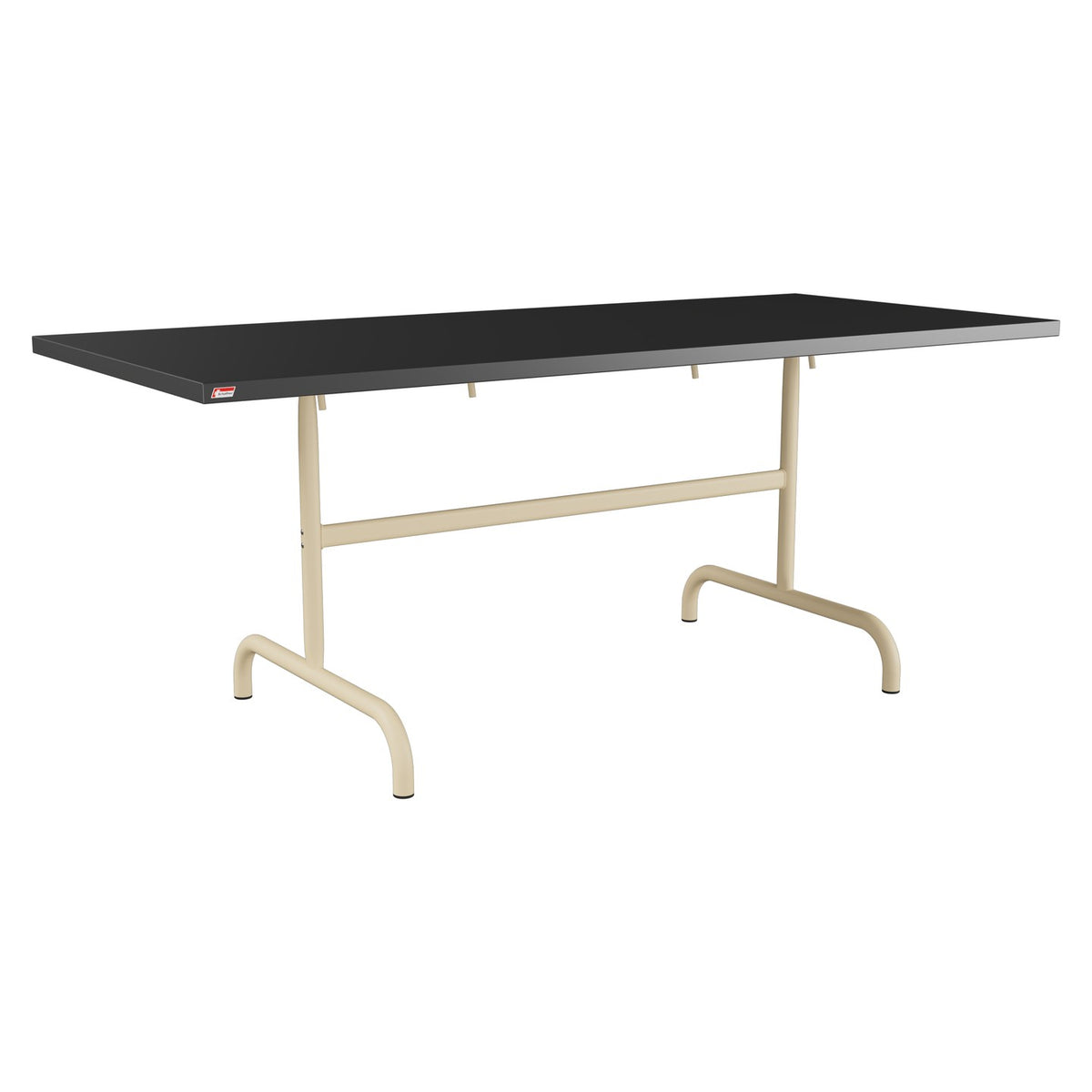 Schaffner Säntis Table repas rabattable 180x80cm – Anthracite 77 / Marron Pastel 83