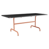 Schaffner Säntis Table repas rabattable 180x80cm – Anthracite 77 / Terracotta 84