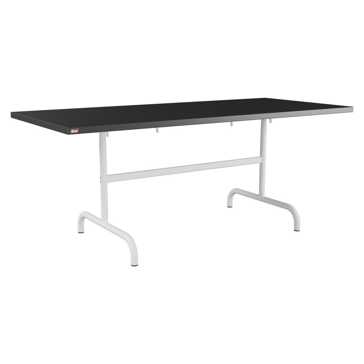 Schaffner Säntis Table repas rabattable 180x80cm – Anthracite 77 / Blanc 90