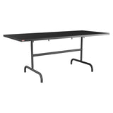 Schaffner Säntis Table repas rabattable 180x80cm – Anthracite 77 / Noir 91