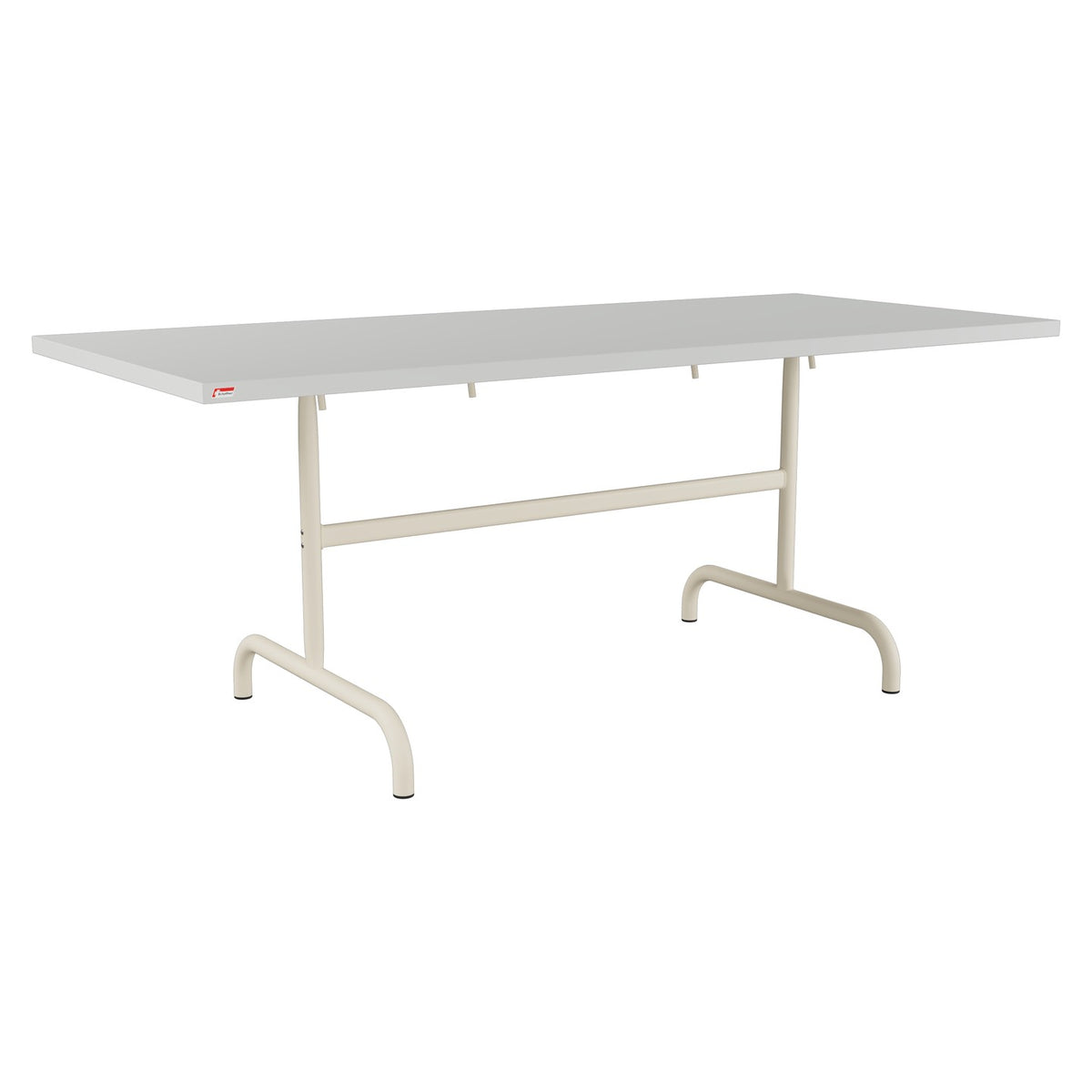 Schaffner Säntis Table repas rabattable 180x80cm – Gris Argent 78 / Sable Pastel 15