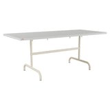 Schaffner Säntis Table repas rabattable 180x80cm – Gris Argent 78 / Sable Pastel 15
