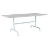 Schaffner Säntis Table repas rabattable 180x80cm – Gris Argent 78 / Bleu Pastel 51