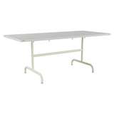 Schaffner Säntis Table repas rabattable 180x80cm – Gris Argent 78 / Vert Pastel 64