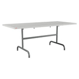 Schaffner Säntis Table repas rabattable 180x80cm – Gris Argent 78 / Graphite 73