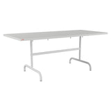 Schaffner Säntis Table repas rabattable 180x80cm – Gris Argent 78 / Gris Argent 78