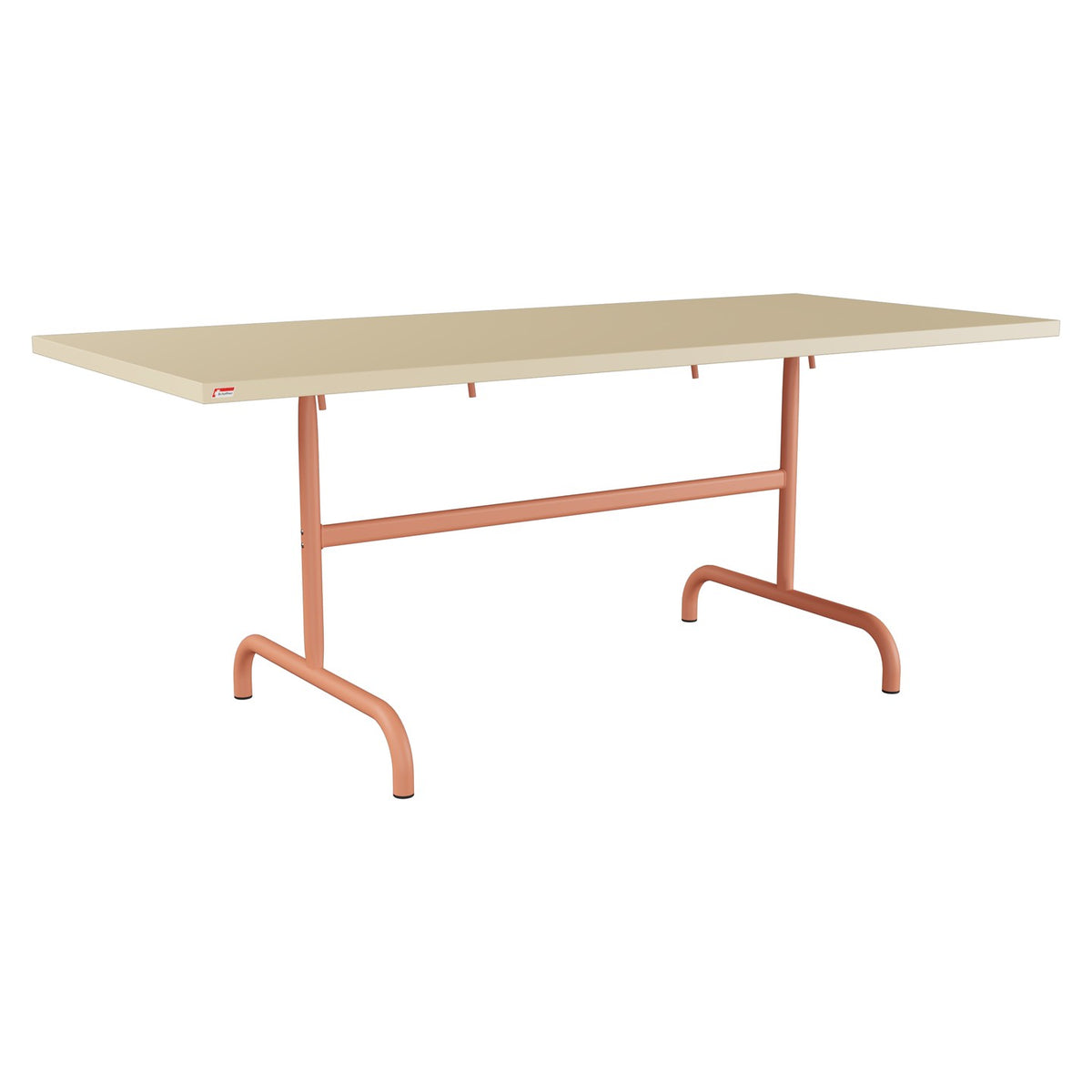 Schaffner Säntis Table repas rabattable 180x80cm – Marron Pastel 83 / Terracotta 84