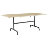 Schaffner Säntis Table repas rabattable 180x80cm – Marron Pastel 83 / Noir 91