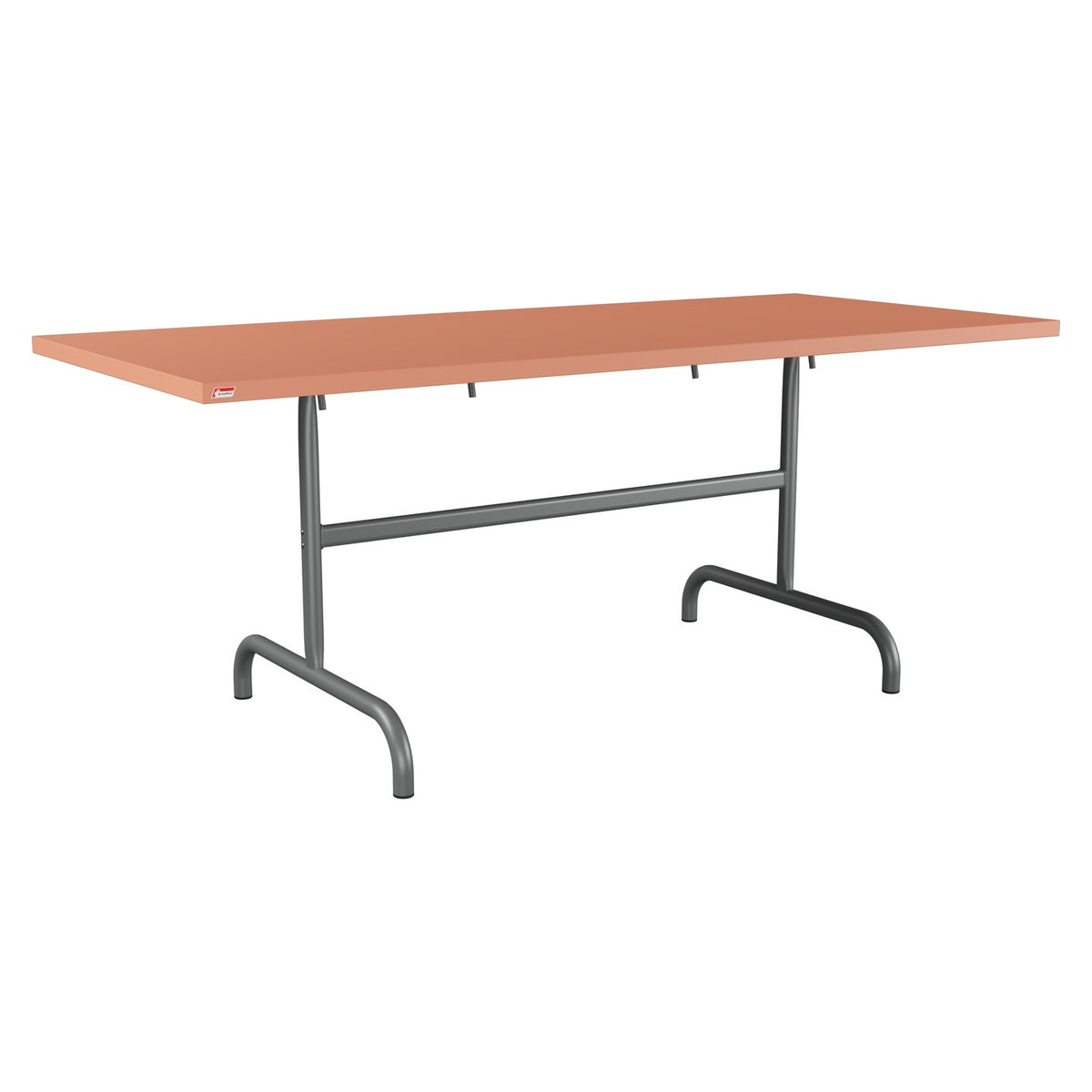 Schaffner Säntis Table repas rabattable 180x80cm – Terracotta 84 / Graphite 73