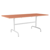 Schaffner Säntis Table repas rabattable 180x80cm – Terracotta 84 / Blanc 90