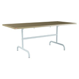 Schaffner Säntis Table repas rabattable 180x80cm – Champagne 85 / Bleu Pastel 51