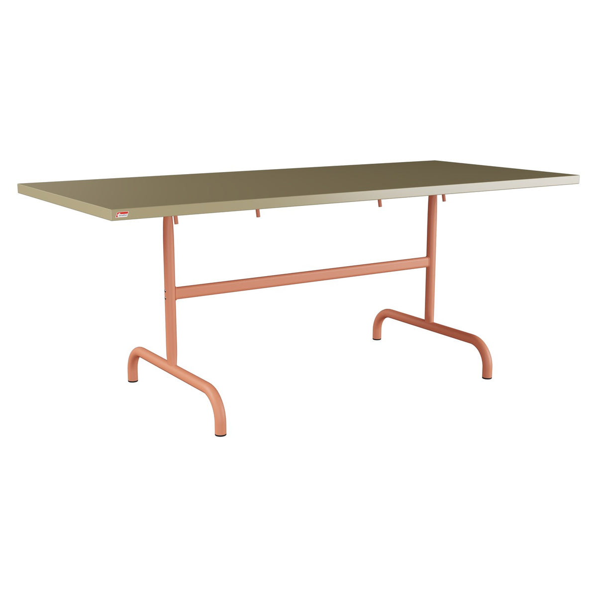 Schaffner Säntis Table repas rabattable 180x80cm – Champagne 85 / Terracotta 84