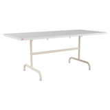 Schaffner Säntis Table repas rabattable 180x80cm – Blanc 90 / Sable Pastel 15