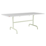 Schaffner Säntis Table repas rabattable 180x80cm – Blanc 90 / Vert Pastel 64