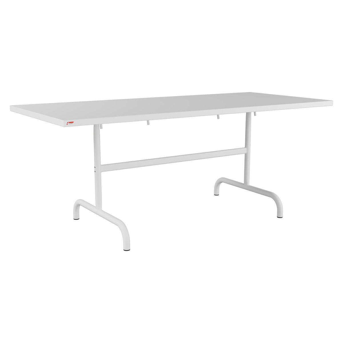 Schaffner Säntis Table repas rabattable 180x80cm – Blanc 90 / Blanc 90
