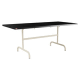 Schaffner Säntis Table repas rabattable 180x80cm – Noir 91 / Sable Pastel 15