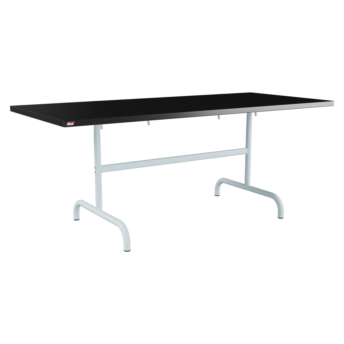 Schaffner Säntis Table repas rabattable 180x80cm – Noir 91 / Bleu Pastel 51