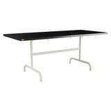 Schaffner Säntis Table repas rabattable 180x80cm – Noir 91 / Vert Pastel 64