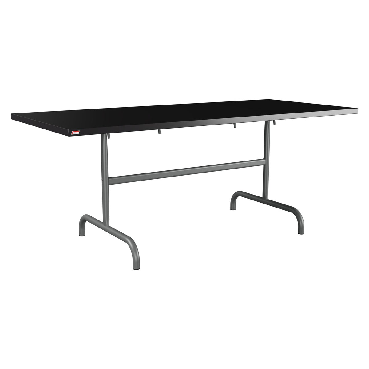 Schaffner Säntis Table repas rabattable 180x80cm – Noir 91 / Graphite 73