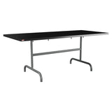 Schaffner Säntis Table repas rabattable 180x80cm – Noir 91 / Graphite 73