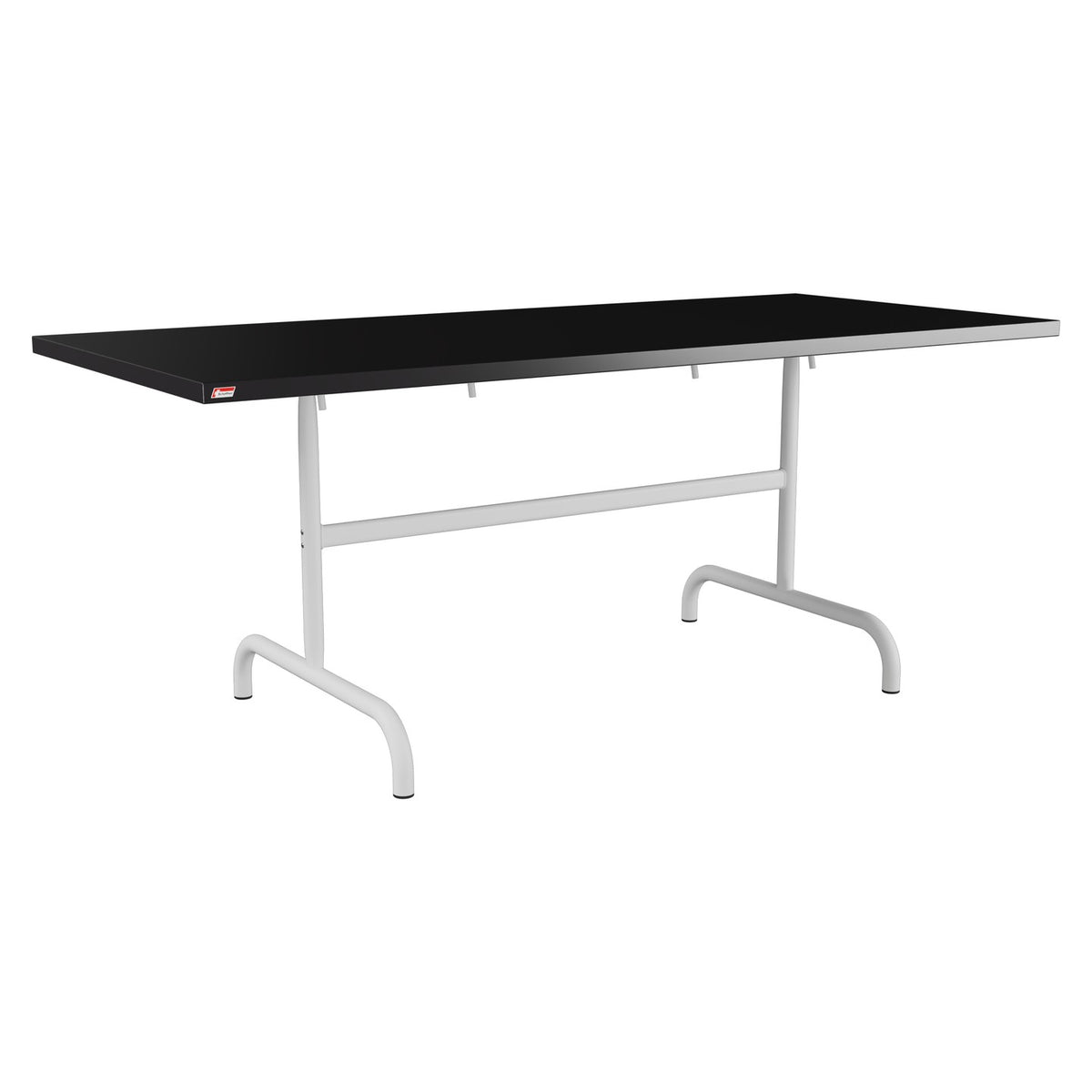 Schaffner Säntis Table repas rabattable 180x80cm – Noir 91 / Gris Argent 78