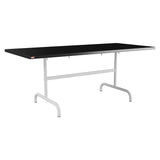 Schaffner Säntis Table repas rabattable 180x80cm – Noir 91 / Gris Argent 78