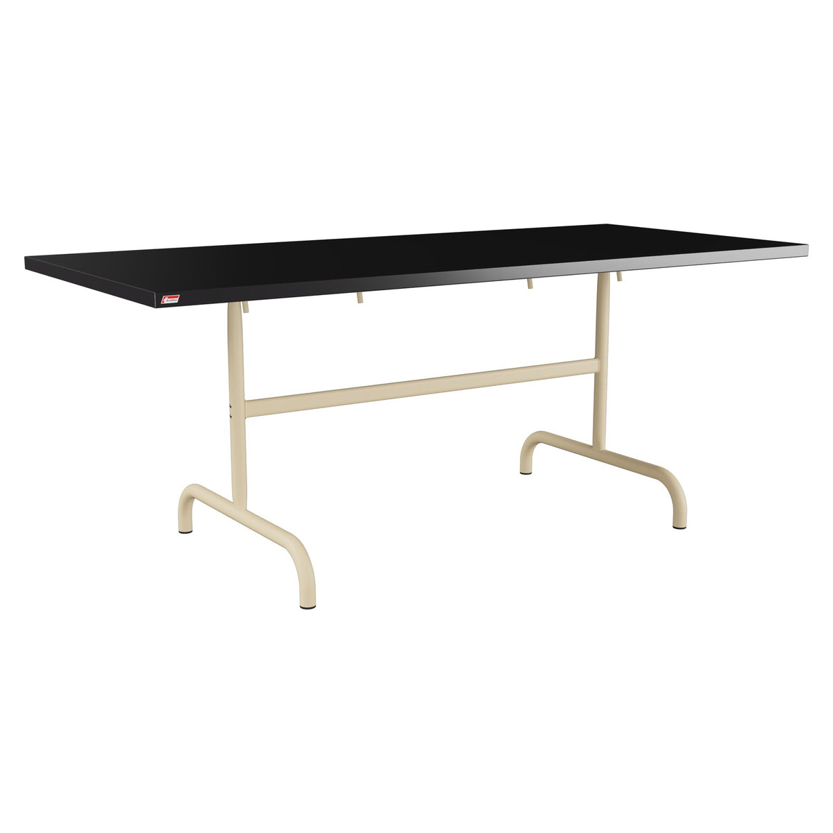 Schaffner Säntis Table repas rabattable 180x80cm – Noir 91 / Marron Pastel 83