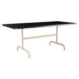 Schaffner Säntis Table repas rabattable 180x80cm – Noir 91 / Marron Pastel 83