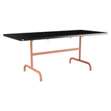 Schaffner Säntis Table repas rabattable 180x80cm – Noir 91 / Terracotta 84