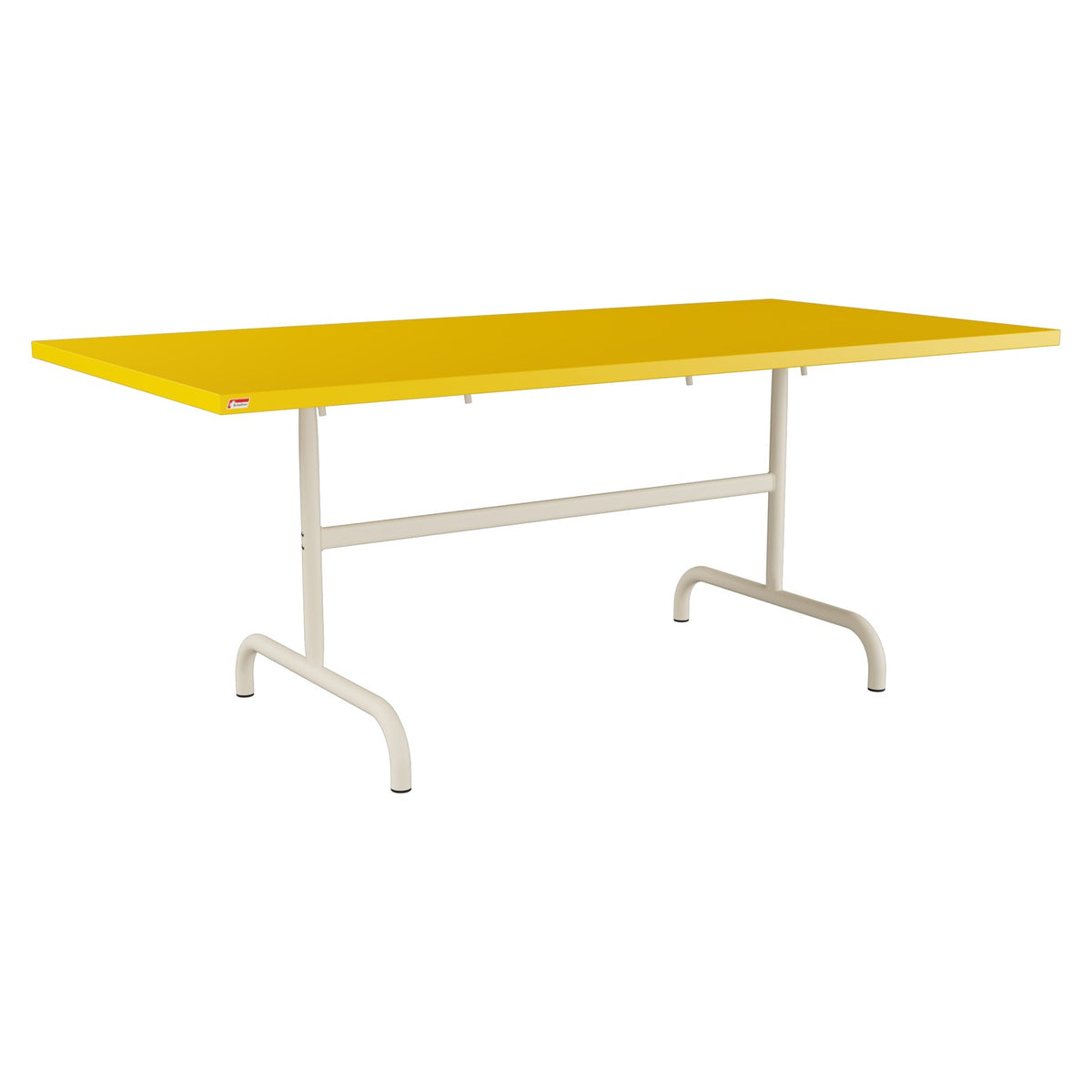 Schaffner Säntis Table repas rabattable 180x90cm – Jaune 11 / Sable Pastel 15