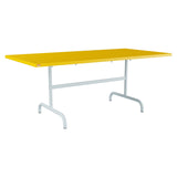 Schaffner Säntis Table repas rabattable 180x90cm – Jaune 11 / Bleu Pastel 51