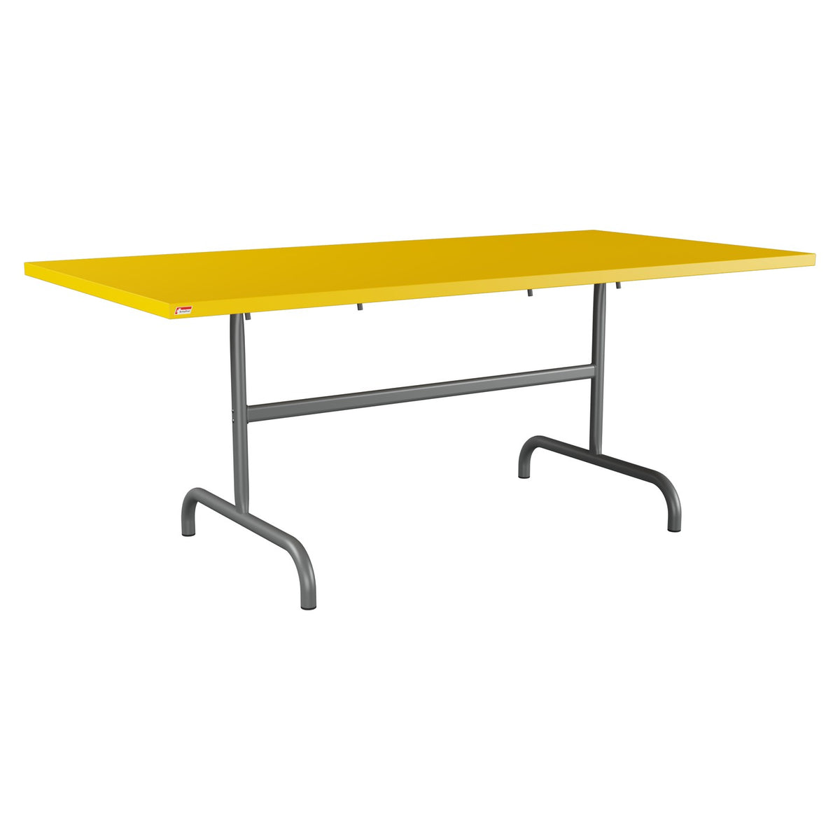 Schaffner Säntis Table repas rabattable 180x90cm – Jaune 11 / Graphite 73