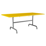 Schaffner Säntis Table repas rabattable 180x90cm – Jaune 11 / Graphite 73