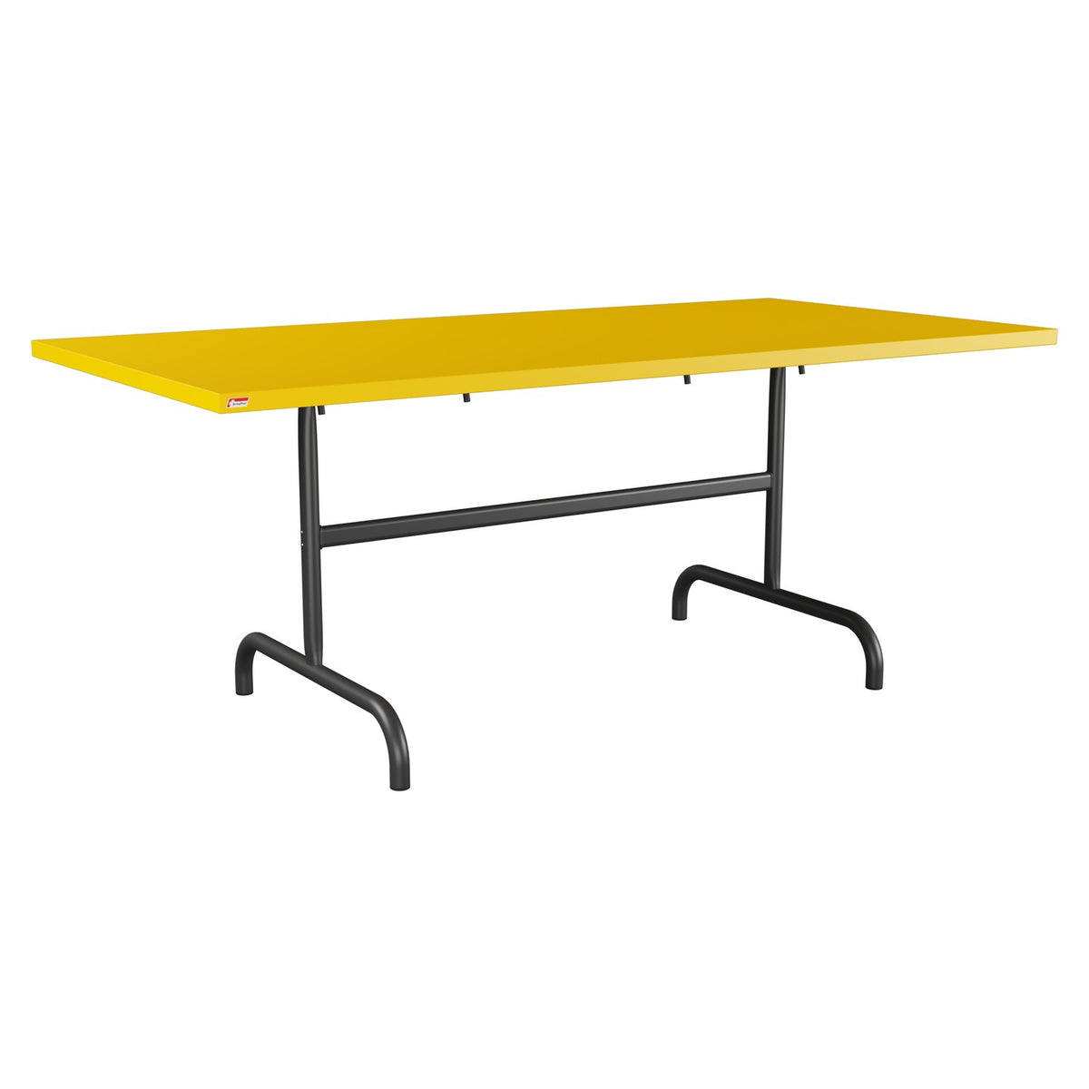 Schaffner Säntis Table repas rabattable 180x90cm – Jaune 11 / Anthracite 77