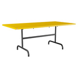 Schaffner Säntis Table repas rabattable 180x90cm – Jaune 11 / Anthracite 77