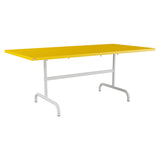 Schaffner Säntis Table repas rabattable 180x90cm – Jaune 11 / Gris Argent 78