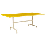 Schaffner Säntis Table repas rabattable 180x90cm – Jaune 11 / Marron Pastel 83