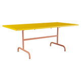 Schaffner Säntis Table repas rabattable 180x90cm – Jaune 11 / Terracotta 84