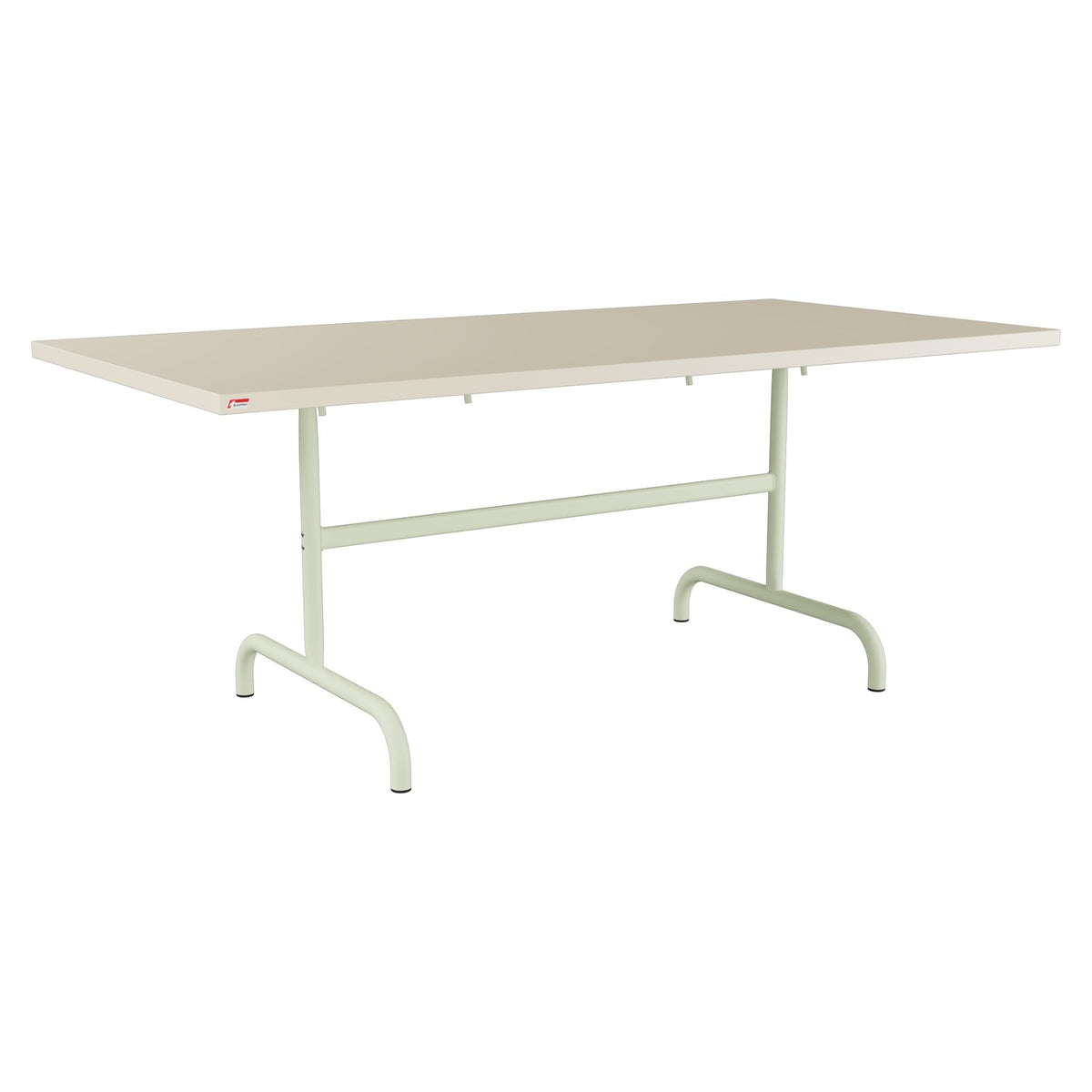 Schaffner Säntis Table repas rabattable 180x90cm – Sable Pastel 15 / Vert Pastel 64